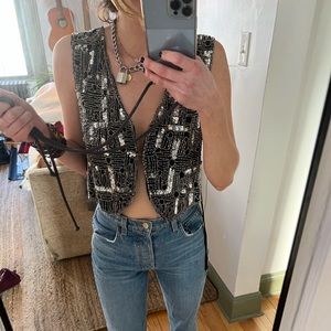 Vintage sequence vest